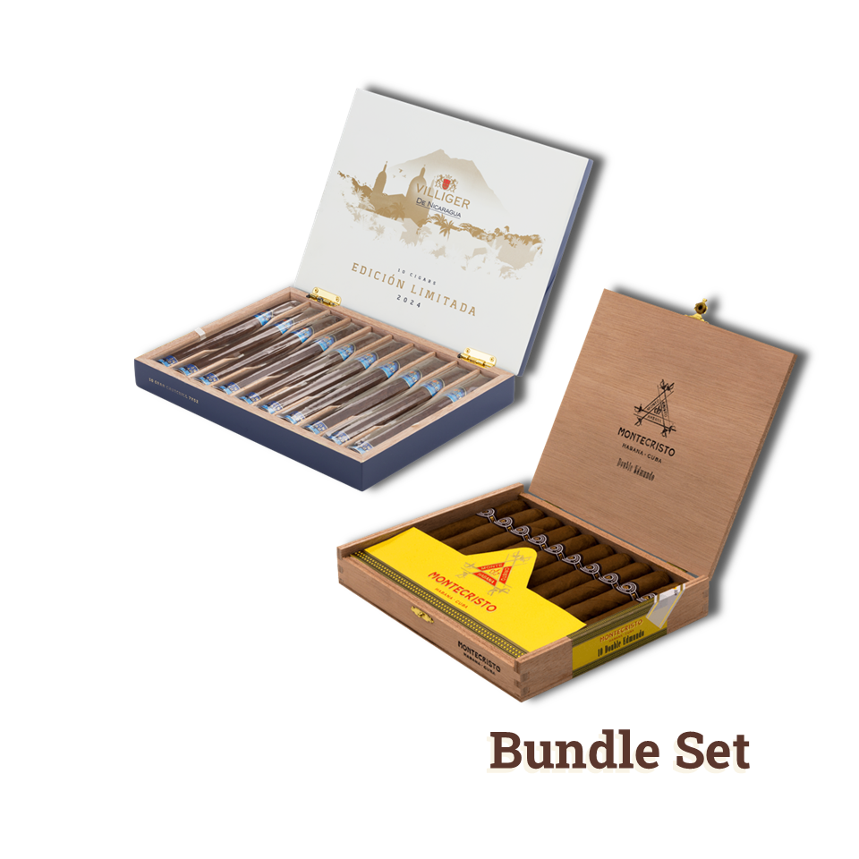 Montecristo Double Edmundo & Villiger Gran Churchill Set